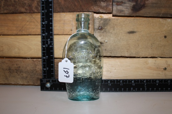 Civil War Embossed Union FA & Co Small Flask