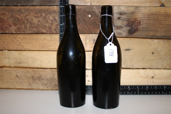 Civil War Era Green Glass Ale Bottles