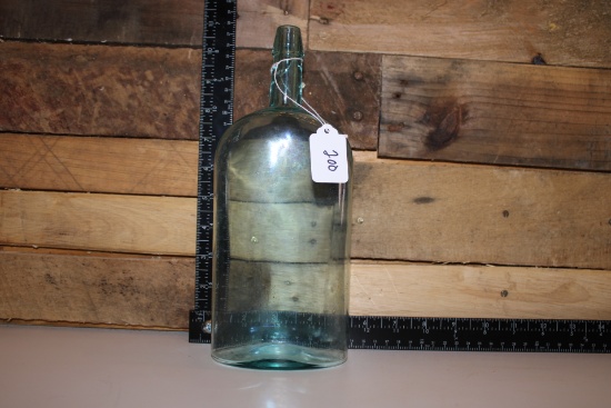 Blown Glass Large Flask, 19th century