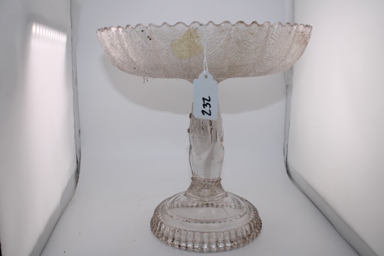 EAPG Hobbs Brockunier Glass "Tree of Life" Open Compote 1875-1880