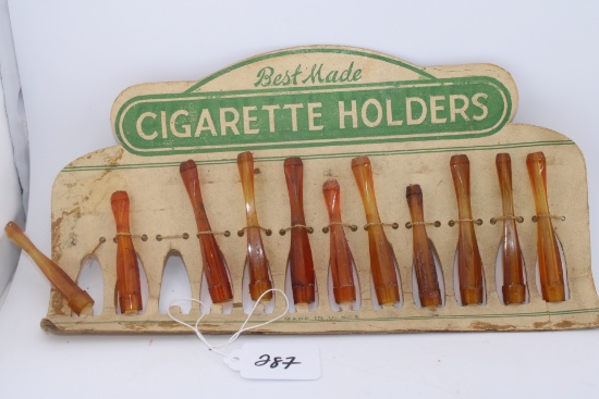 1950's Amber Cigarette Holders Made in USA on Card