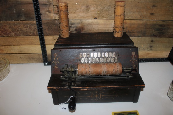 Antique Gem Roller Organ with 2 Extra Rolls