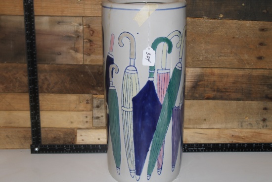 Vintage Ceramic Pastel Umbrella/Cane Holder Stand