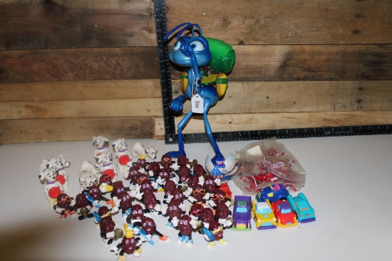Large California Raisins, Dalmatians, Bugs Life Ant