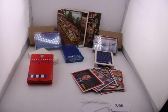 Vintage Aviation Playing Cards, 1991 NFL Quarterbacks, Postcards, Dallas show Collector Cards
