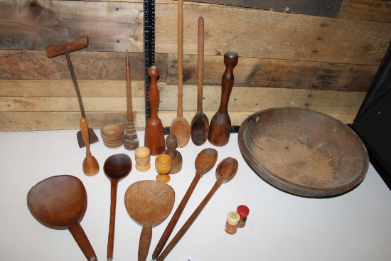 Antique & Vintage Wooden Items Collection