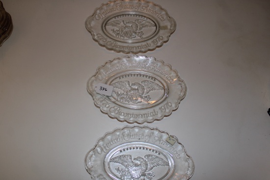 Set of 3 Bicentennial 1776 - 1996 Plates