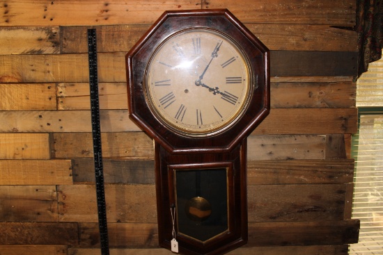 Antique 1889 E.N. Welch "Verdi" Wall Clock