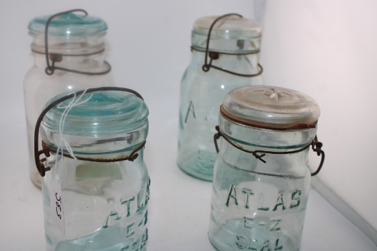 Set of four Atlas EZ Seal Jars