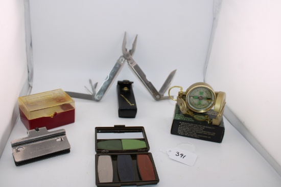 Vintage Leatherman, Honemaster, Camo Compac and Compass lot