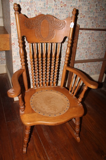 Victorian Wood Rocking Chair.