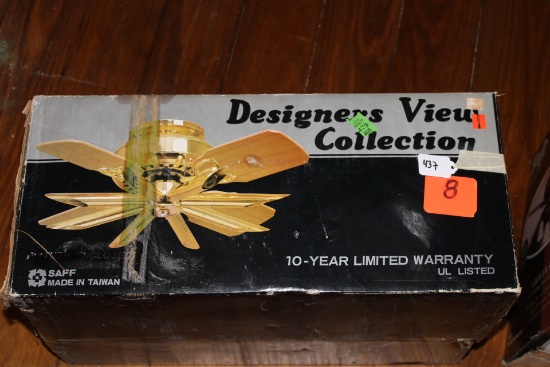 Designers View ceiling fan. Unopened