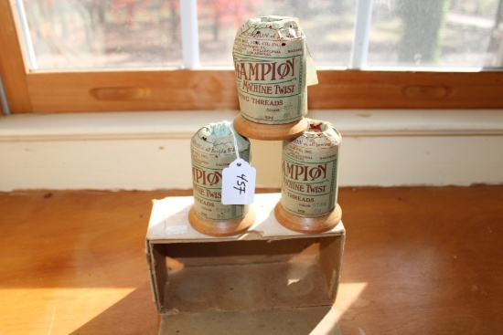 Antique Sewing Thread and Wooden spools