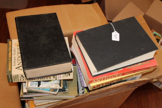 Large Box of Vintage Books on Antiques, Collectables