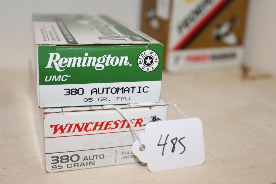 380 Automatic Ammo Remington, Winchester