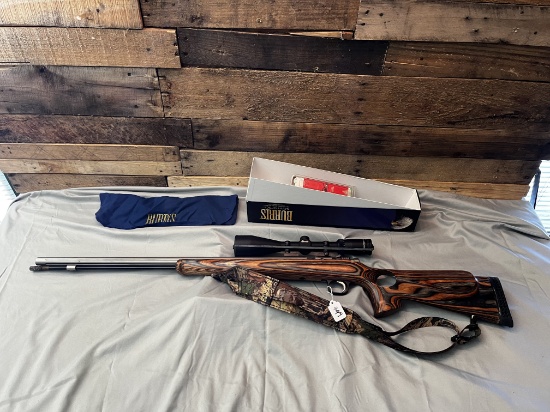 Knight 50 Cal Black Powder Rifle with Burris Full Field II 3x50mm scope. Burris box included.