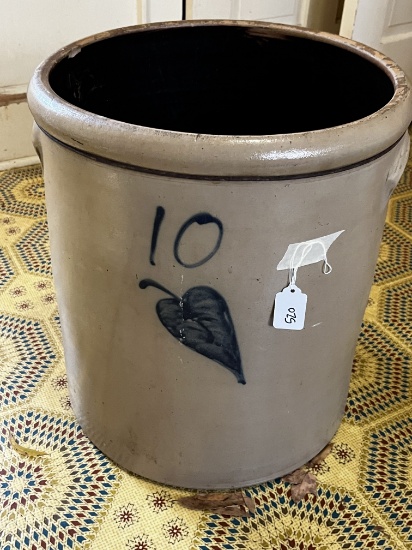 Large 10 Gallon Lead Glaze Pot 17' tall and 14" wide