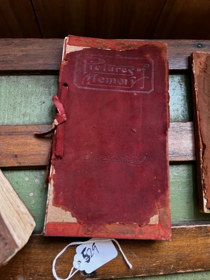 Vintage Bible 1865, including books Pictures of Memory 1908 and Backbone 1911