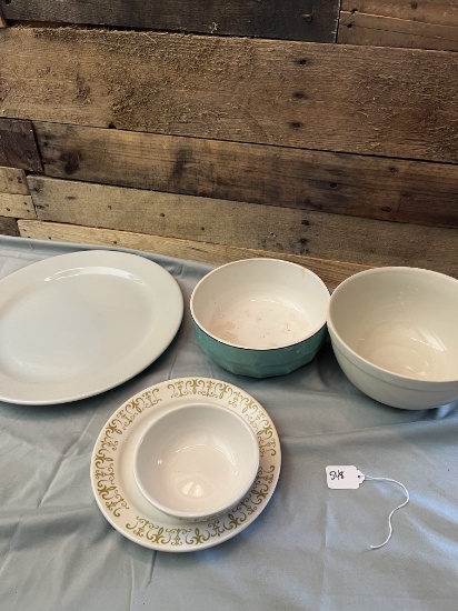 Pastel Platter, China and bowls