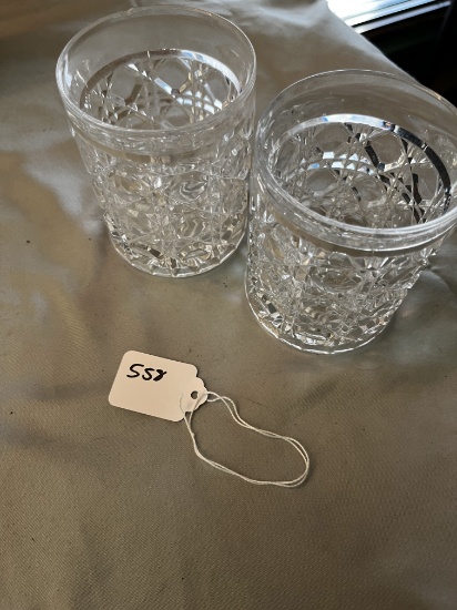 Two Lead Crystal Glasses
