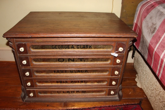 Antique Walnut Spool Cabinet