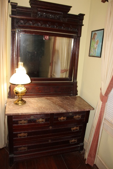 Victorian Walnut Dresser and Chest