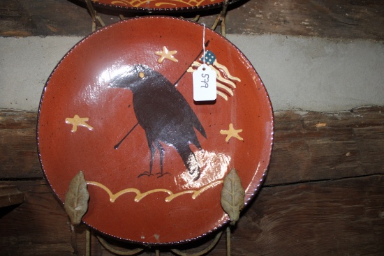 Medium Ginger Cazan Craft Cabin Lead glaze Plate
