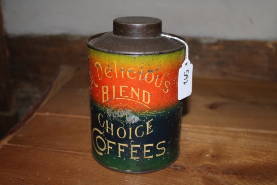 A Delicious Blend Choice Coffee Tin Canister