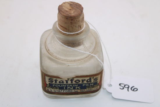 Stafford's 2oz Glass Pen Ink Jar