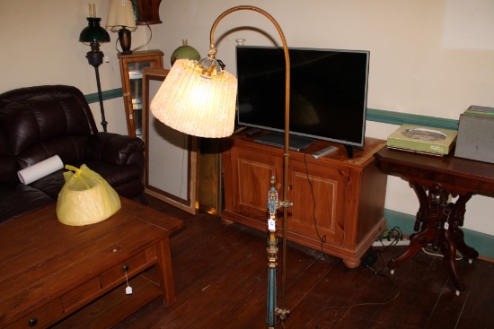 Scarce "J" Curve Adjustable Bridge Floor Lamp
