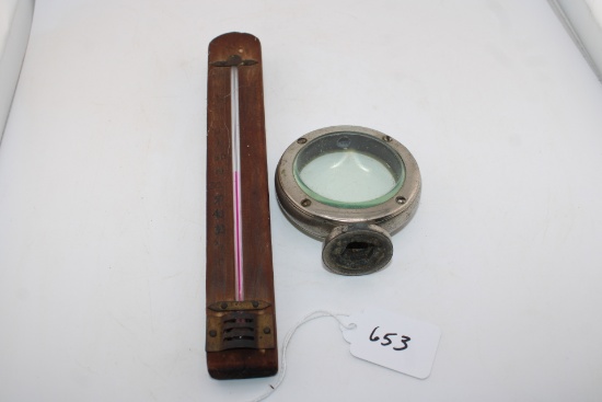 Thermometer, Silver Glass