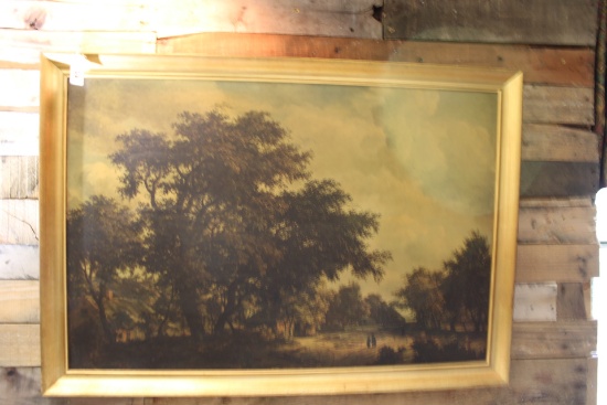Large Wall Art. Artist Unknown. 39.5 x 27.5"