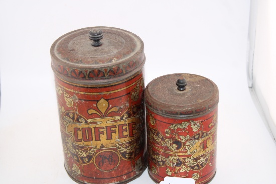 Vintage Coffee & Tea Tin Canister