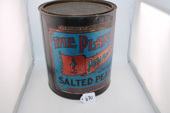 The Planters Salted Peanuts Tin canister