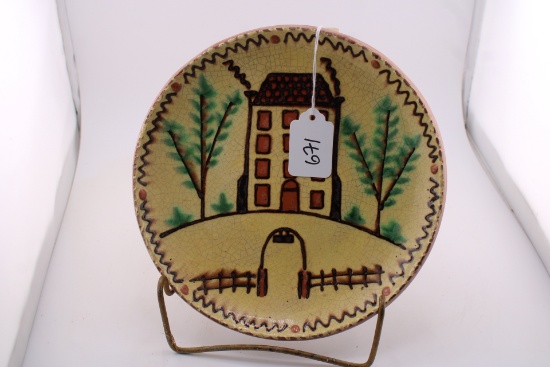 Small Turtle Creek Lead Glaze House Plate