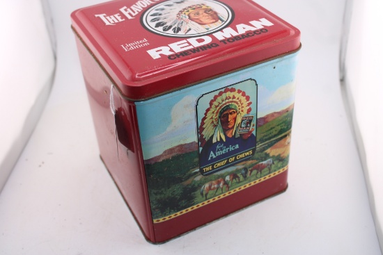 Redman Chewing Tobacco Tin Can