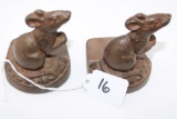 Vintage Restoration Hardware Mouse Cast Iron Stop Wedge or Bookends