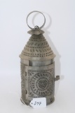 Pierced and Punched Sheet-Iron / Tin Candle Lantern
