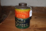 A Delicious Blend Choice Coffee Tin Canister