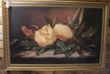 Large  Magnolia Print on canvas. 28.5x44. Artist unknown.