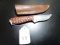 Drop Point Damascus Hunting Knife with Sheath