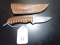 Straight Back Damascus Hunting Knife with Sheath