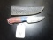 Staight Back Damascus Gut Hool Hunting Knife with Sheath
