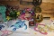 Tote full of spring decorations and pillows