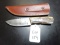 Straight Back Damascus Hunting Knife with Sheath