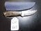 Trailing Point Damascus Hunting Knife with Sheath