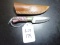 Straight Back Damascus Hunting Knife with Sheath