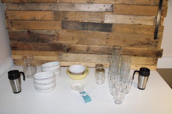 Assorted Kitchen Glass ware