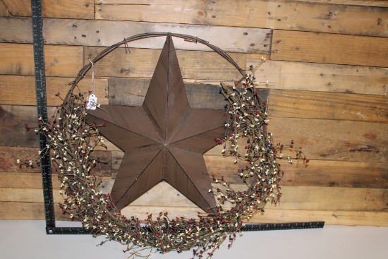 Large Tin Star Wall Decoration