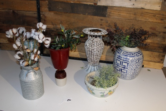 Assorted Vases and decorations